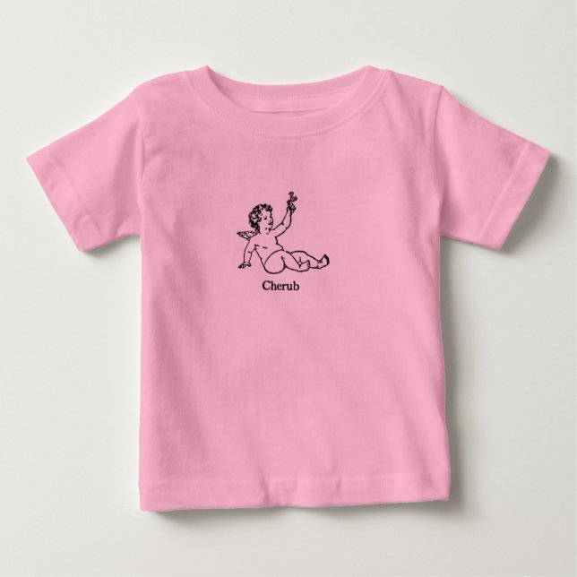 Cherubängel med blomman t shirt (Framsida)