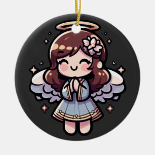 Cherubic Anime Angel - angelic, kawaii Julgransprydnad Keramik