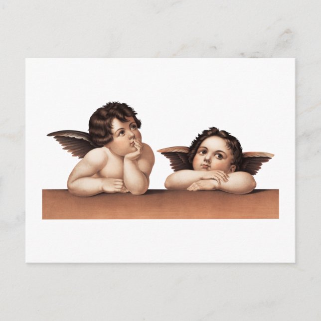 Cherubs after Raphael (1890). Vykort (Framsida)