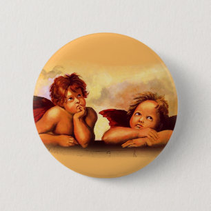 Cherubs änglar, efter Raphael: Original- konstver Knapp