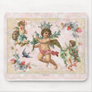 Cherubs & Änglar Victorian Ro Mouse Pad Rosa Musmatta