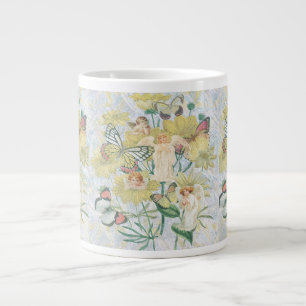 Cherubs, Butterflies och Flowers i Gult Jumbo Mugg