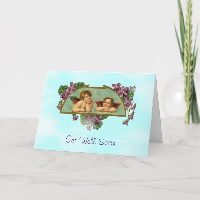 Cherubs Get well Soon Card Kort (Framsida)
