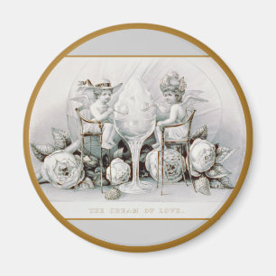 Cherubs & glass - magnet #2