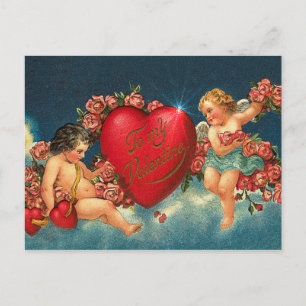 CHERUBS & HEARTS by SHARON SHARPE Vykort