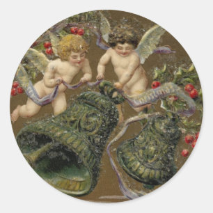 Cherubs Ringing jul 1906 Runt Klistermärke