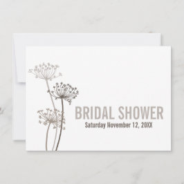 Chervil modern brun inbjudningskort för möhippan