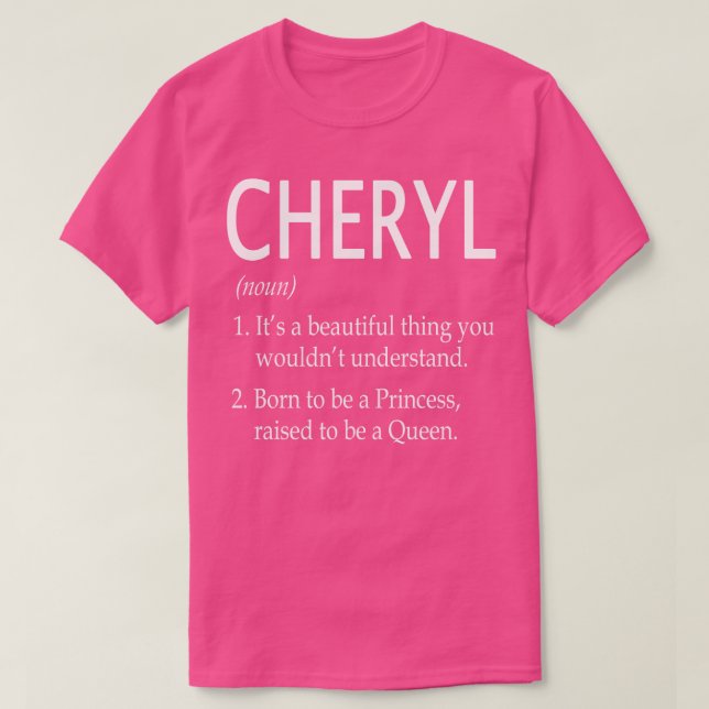 Cheryl Namn Gift 29 T Shirt (Design framsida)