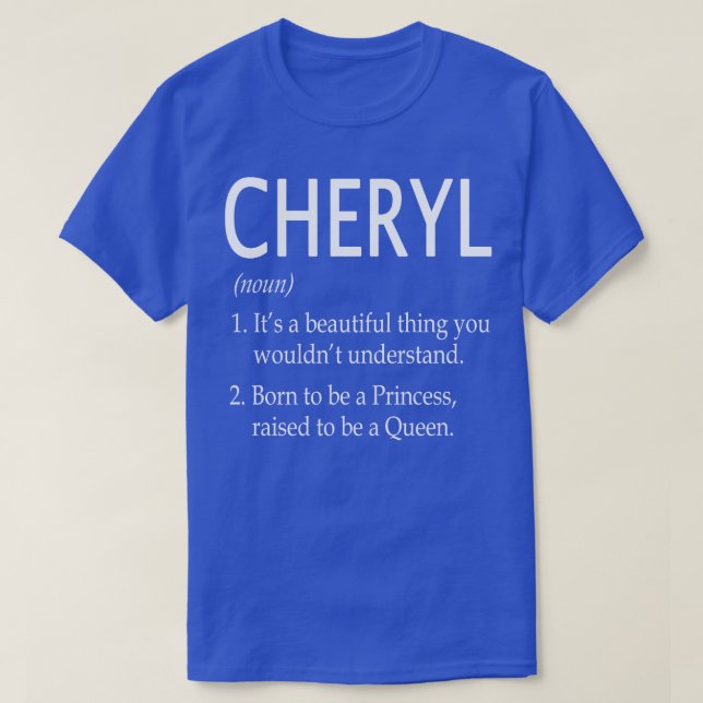 Cheryl Namn Gift 45 T Shirt (Design framsida)