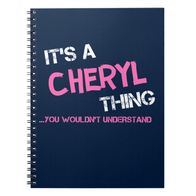 Cheryl sak skulle du inte förstå anteckningsbok (Framsidan)