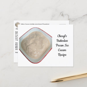 Cheryl's Butterless Pecan Ice Cream Recipe Vykort