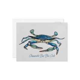 Chesapeake Bay Blå Krabba Notekort Vykort