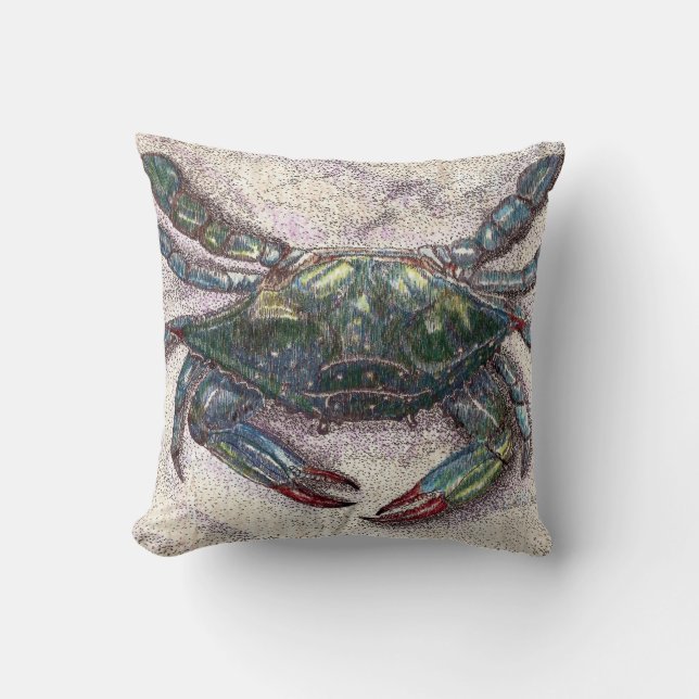 Chesapeake Bay Blue Crab Dekorativ kudde (Framsida)