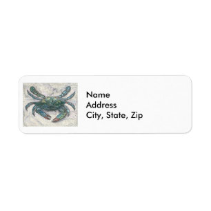 Chesapeake Bay Blue Crab Returadress Etikett
