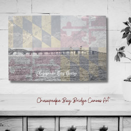 Chesapeake Bay Bridge Maryland Overlay Canvas