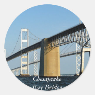 Chesapeake Bay Bridge - STICKER Runt Klistermärke