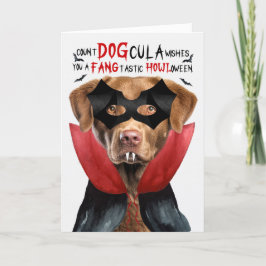 Chesapeake Bay Hund Funny Count DOGcula Halloween Helgkort