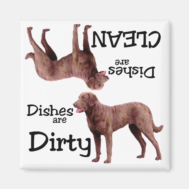 Chesapeake Bay Retriever Älskare Dishwasher Magnet (Framsidan)