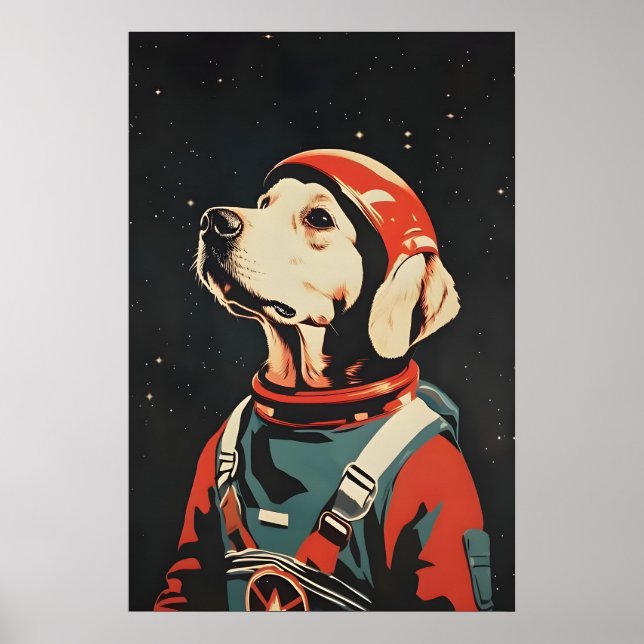 Chesapeake Bay Retriever Astronaut Poster (Framsidan)