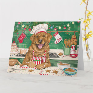 Chesapeake Bay Retriever Bakning: Festiv Jul Kort