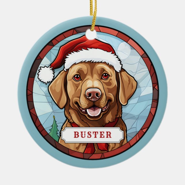 Chesapeake Bay Retriever Ceramic Circle Ornament (Framsidan)