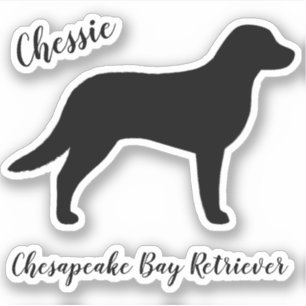 Chesapeake Bay Retriever Chessie Hund Silhouette Klistermärken