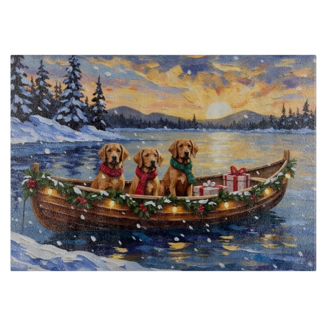 Chesapeake Bay Retriever Christmas Boat Holiday (Framsidan)