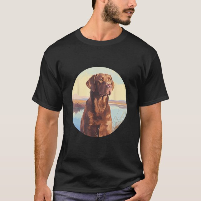 Chesapeake Bay Retriever Dog Cute Dog Breed T Shirt (Framsida)