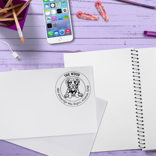 Chesapeake Bay Retriever Hund Returadress Family Stämpel (Skapare uppladdad)