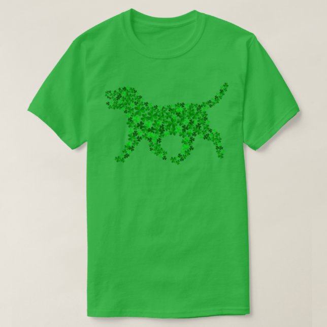 Chesapeake Bay Retriever Hund Shamrock Löv St Patr T Shirt (Design framsida)