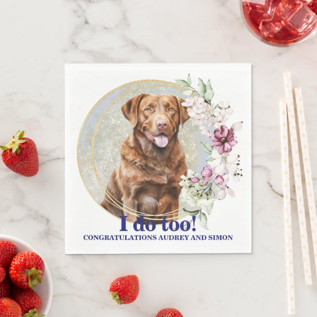 Chesapeake Bay Retriever I Doo Too Bröllopsservett Pappersservett (Insitu)