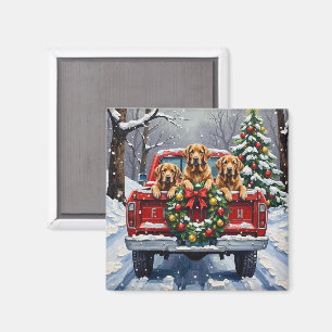 Chesapeake Bay Retriever Jul Röd Lastbil Magnet