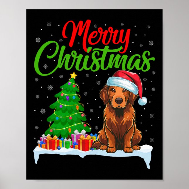 Chesapeake Bay Retriever Julgran Light Julafton Poster (Framsidan)