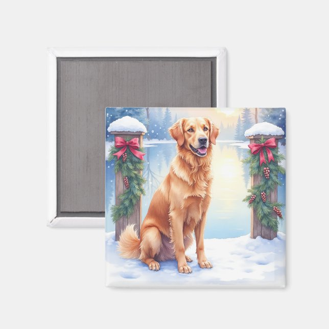 Chesapeake Bay Retriever Vinter Lakeside Jul Magnet (Front/Back)