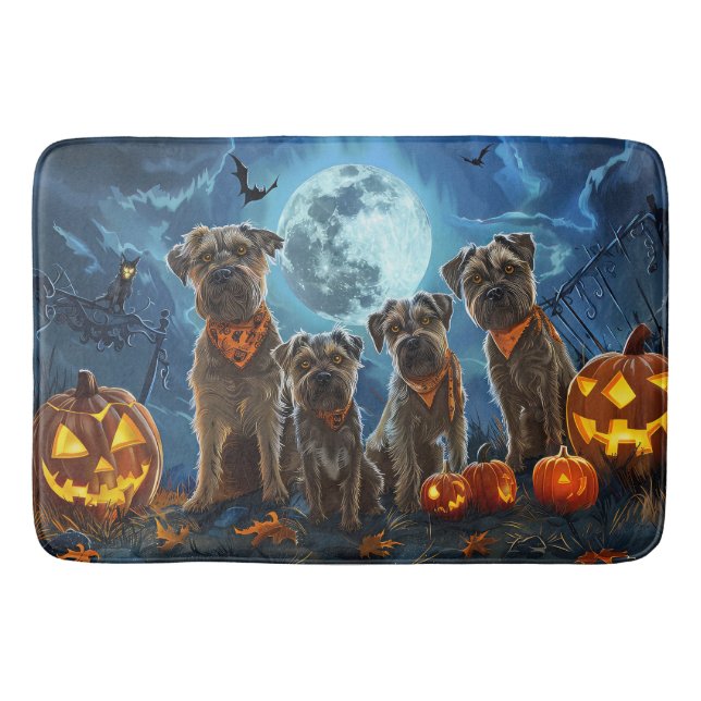 Chesapeake Bay Terrier Halloween Kuslig Badrumsmatta (Framsidan)