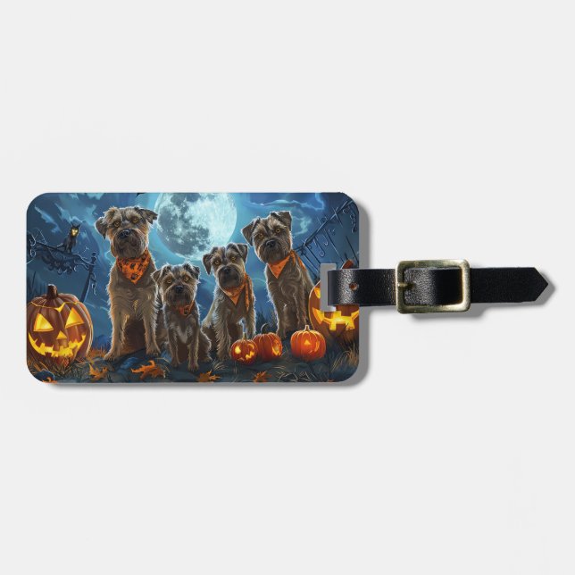 Chesapeake Bay Terrier Halloween Kuslig Bagagebricka (Horisontell Framsida)