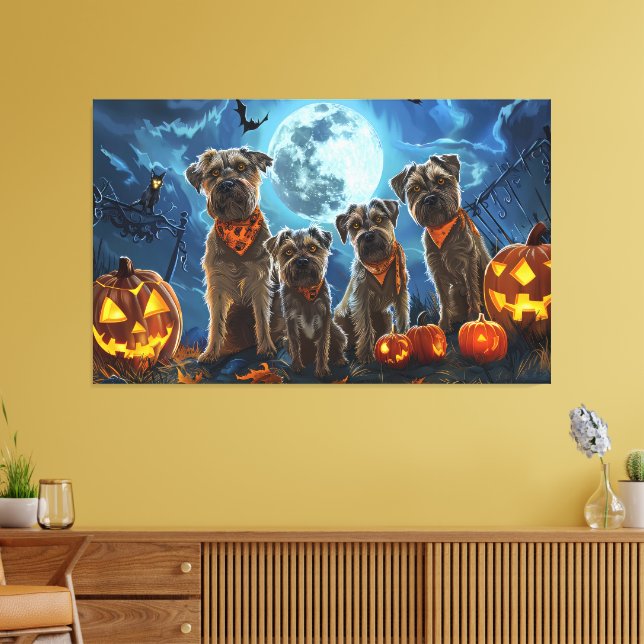 Chesapeake Bay Terrier Halloween Spooky Canvastryck (Insitu (Vardagsrum))