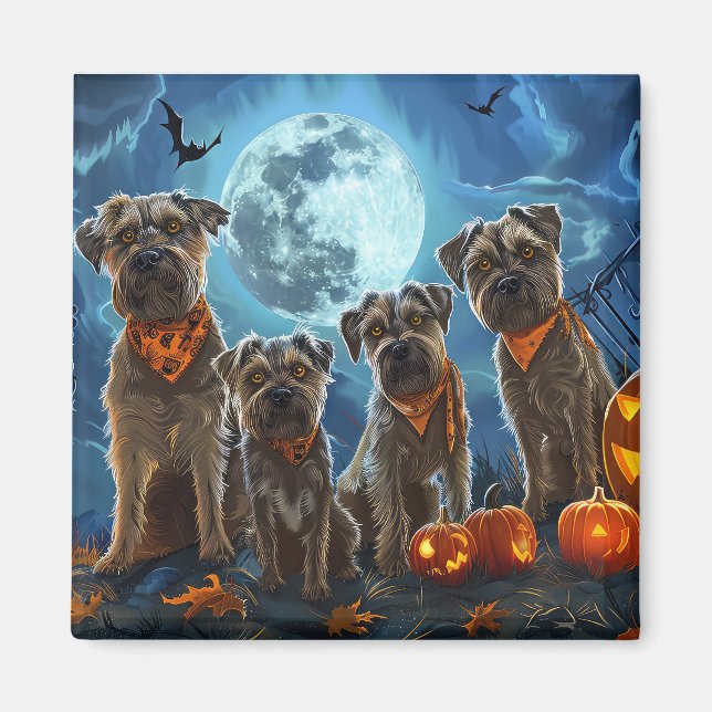 Chesapeake Bay Terrier Halloween Spooky Magnet (Framsidan)