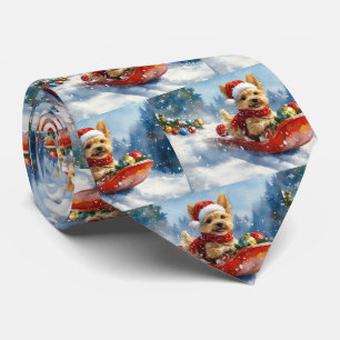 Chesapeake Bay Terrier Hund i Släd Jul Slips