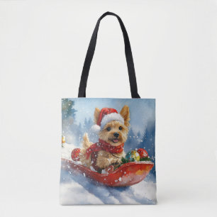 Chesapeake Bay Terrier Hund i Sledge-julen Tygkasse