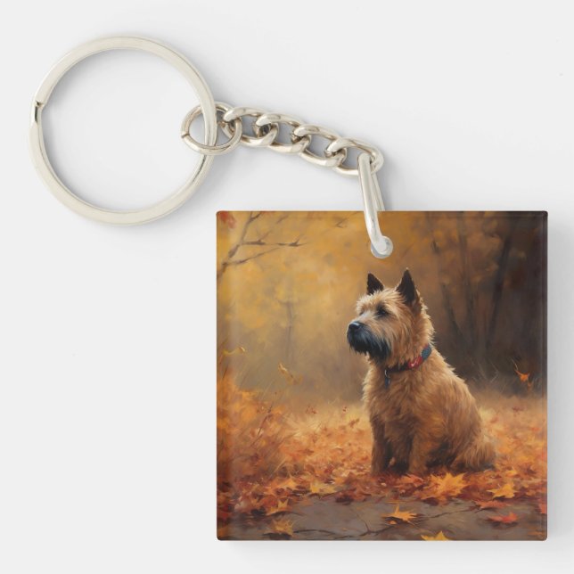 Chesapeake Bay Terrier i höstlöv             (Framsidan)