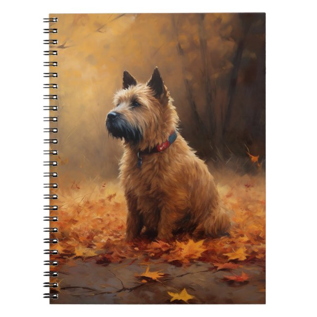 Chesapeake Bay Terrier i höstlöv Anteckningsbok (Framsidan)