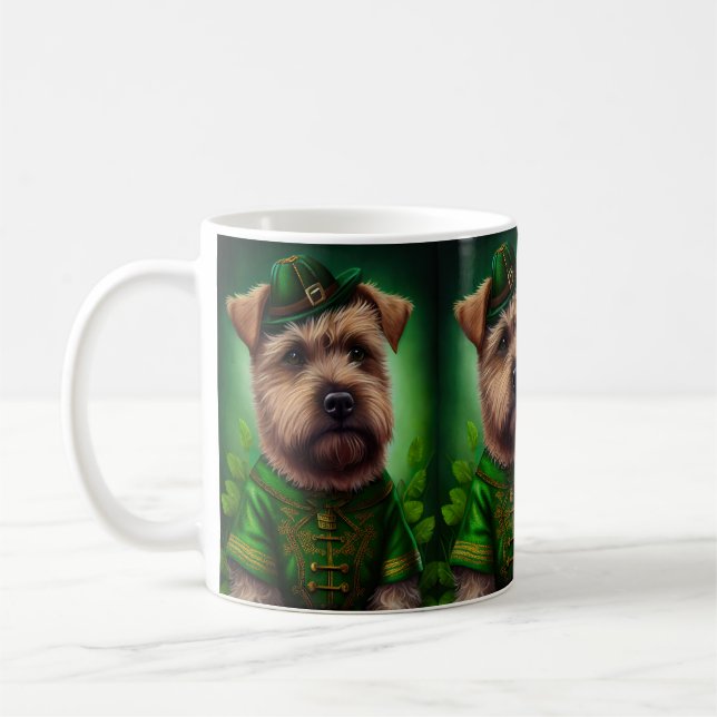 Chesapeake Bay Terrier i St. Patrick Dress Kaffemugg (Vänster)