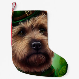 Chesapeake Bay Terrier i St. Patrick Dress Liten Julstrumpa