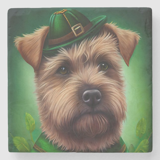 Chesapeake Bay Terrier i St. Patrick Dress Stenunderlägg (Framsidan)