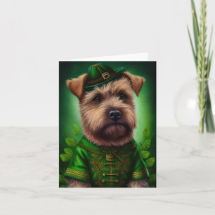 Chesapeake Bay Terrier i St. Patricks dagskläder Kort