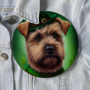Chesapeake Bay Terrier i St. Patrick's Day-dräkt Knapp