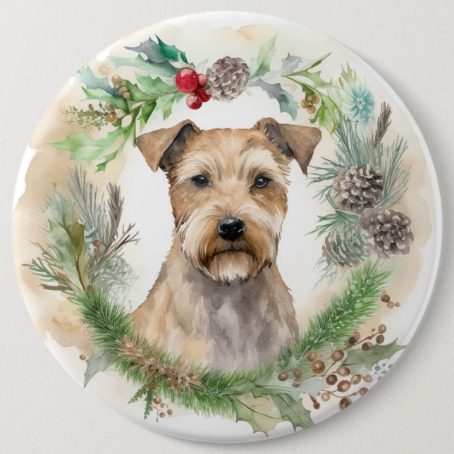 Chesapeake Bay Terrier Julkrans Festlig Knapp (Framsida)