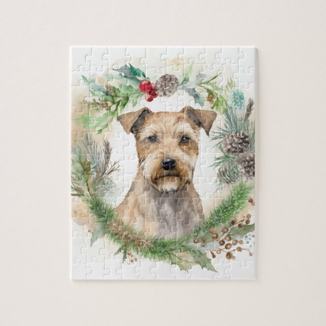 Chesapeake Bay Terrier Julkrans Festlig Pussel (Vertikal)