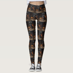 Chesapeake Bay Terrier Pumpa Halloween Skräckinjag Leggings